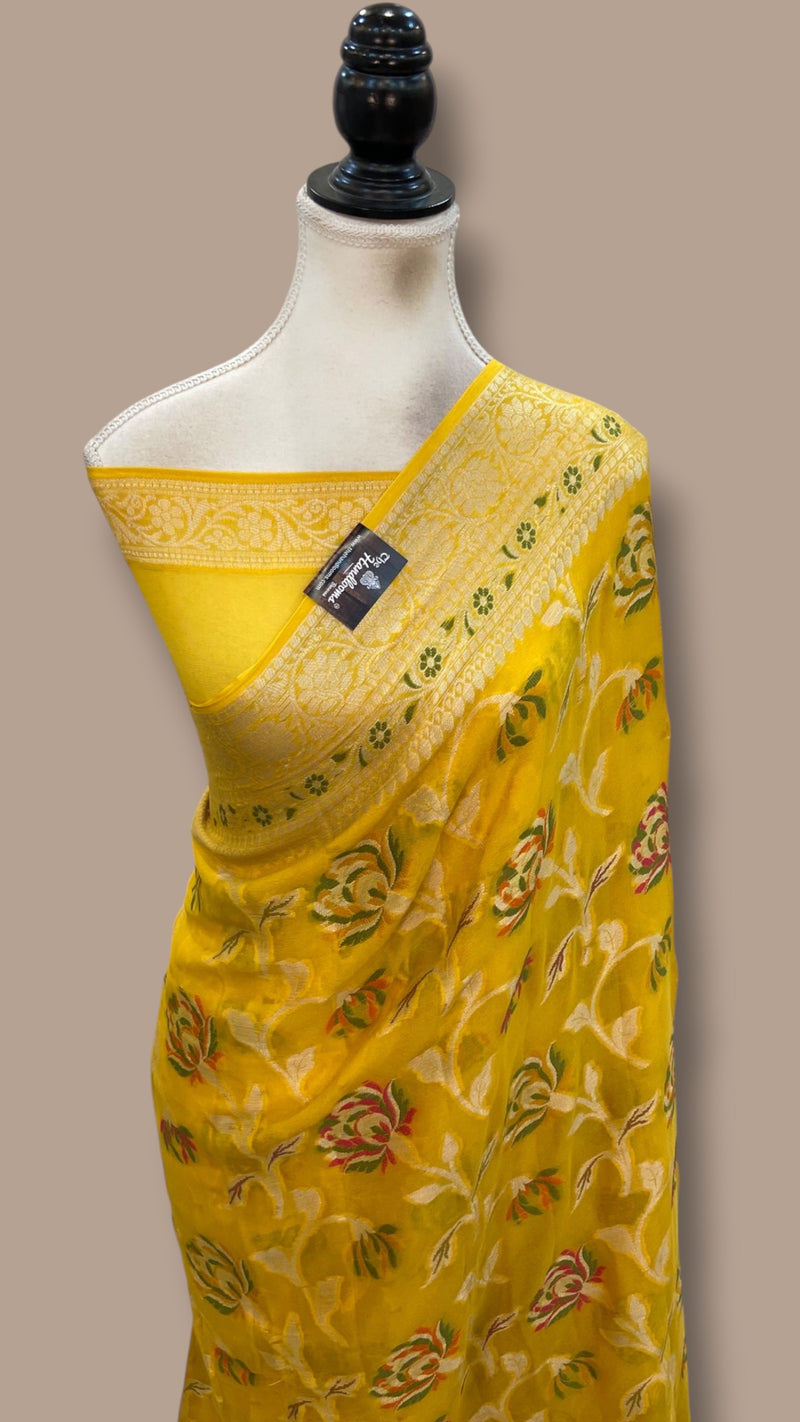 Pure Chiffon Khaddi Banarasi Saree
