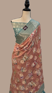 Pure Chiniya Silk Handloom Banarasi Saree - The Handlooms