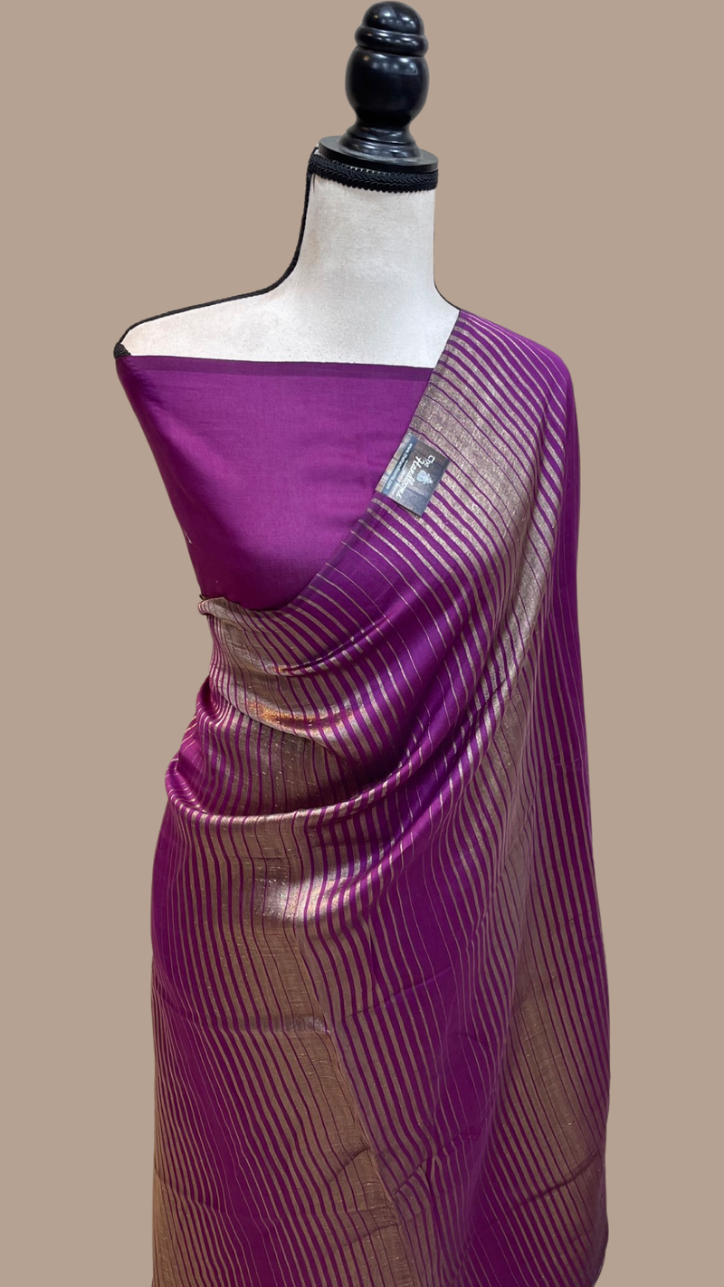 Pure tissue Chanderi Handloom Banarasi Saree - The Handlooms