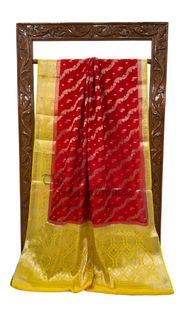 Pure Chiniya Silk Handloom Banarasi Saree - The Handlooms