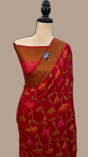 Pure Chiffon Khaddi Banarasi Saree - The Handlooms