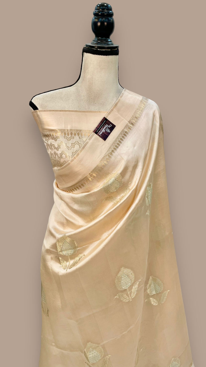 Pure Mango Silk Banarasi Handloom Saree - The Handlooms
