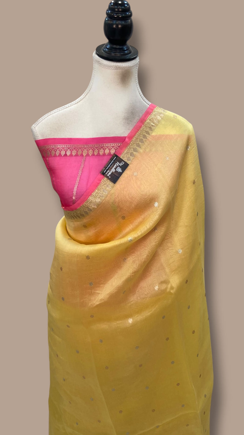 Pure Kora Silk Handloom Banarasi Saree