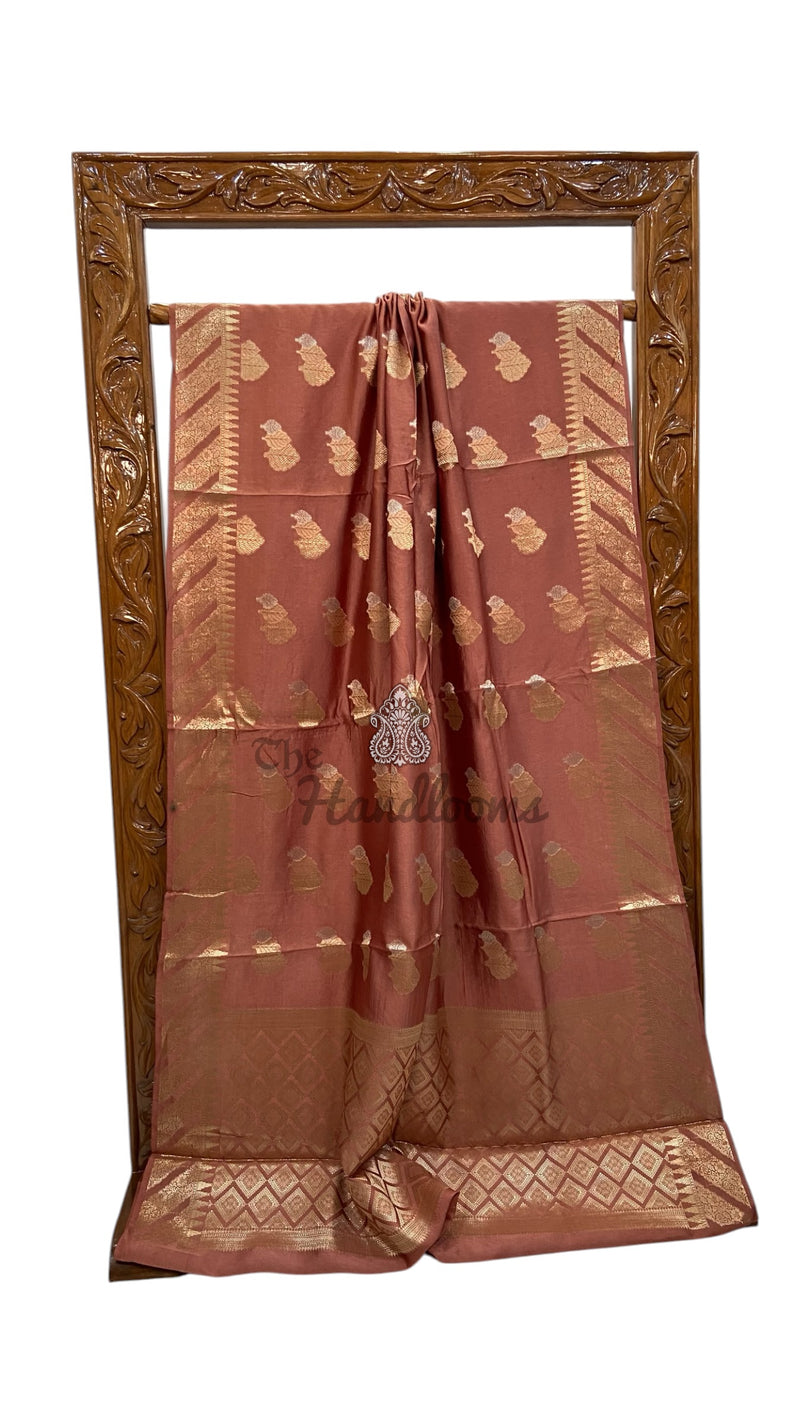 Pure Mango Silk Banarasi Handloom Saree - The Handlooms