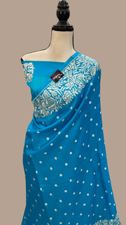 Tussar Silk Handloom Banarasi Saree With Chikankari - The Handlooms