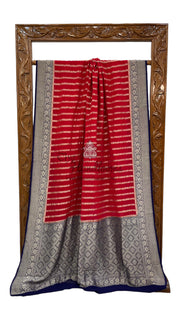 Khaddi Georgette Banarasi Saree - water zari - The Handlooms