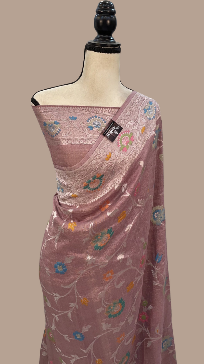 Tussar Georgette Handloom Banarasi Saree - The Handlooms