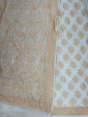 Pure Khaddi Georgette Banarasi Dress material - The Handlooms