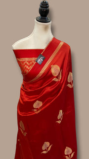 Pure Mango Silk Banarasi Handloom Saree - The Handlooms