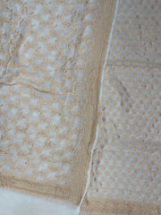 Pure Khaddi Georgette Banarasi Dress material - The Handlooms