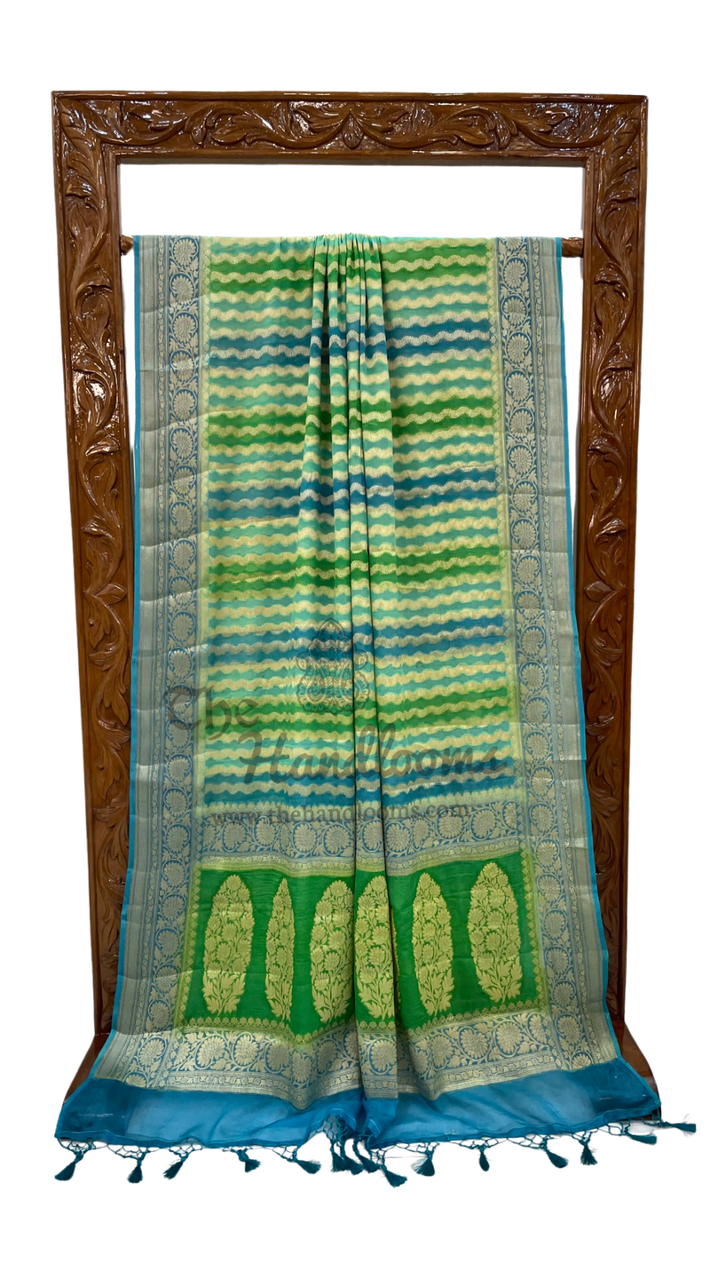 Rangkat Pure Chiffon Khaddi Banarasi Saree - The Handlooms