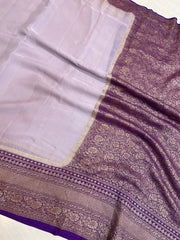 Khaddi Georgette Banarasi Saree -  Antique zari - The Handlooms