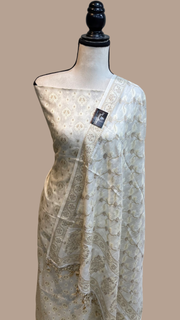 Pure Butter Silk Banarasi Dress material - The Handlooms