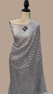 Pure Kora Handloom Banarasi Saree - The Handlooms