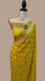 Pure Chiffon Khaddi Banarasi Saree - The Handlooms