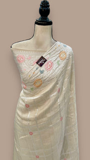 Tussar Georgette Handloom Banarasi Saree - The Handlooms