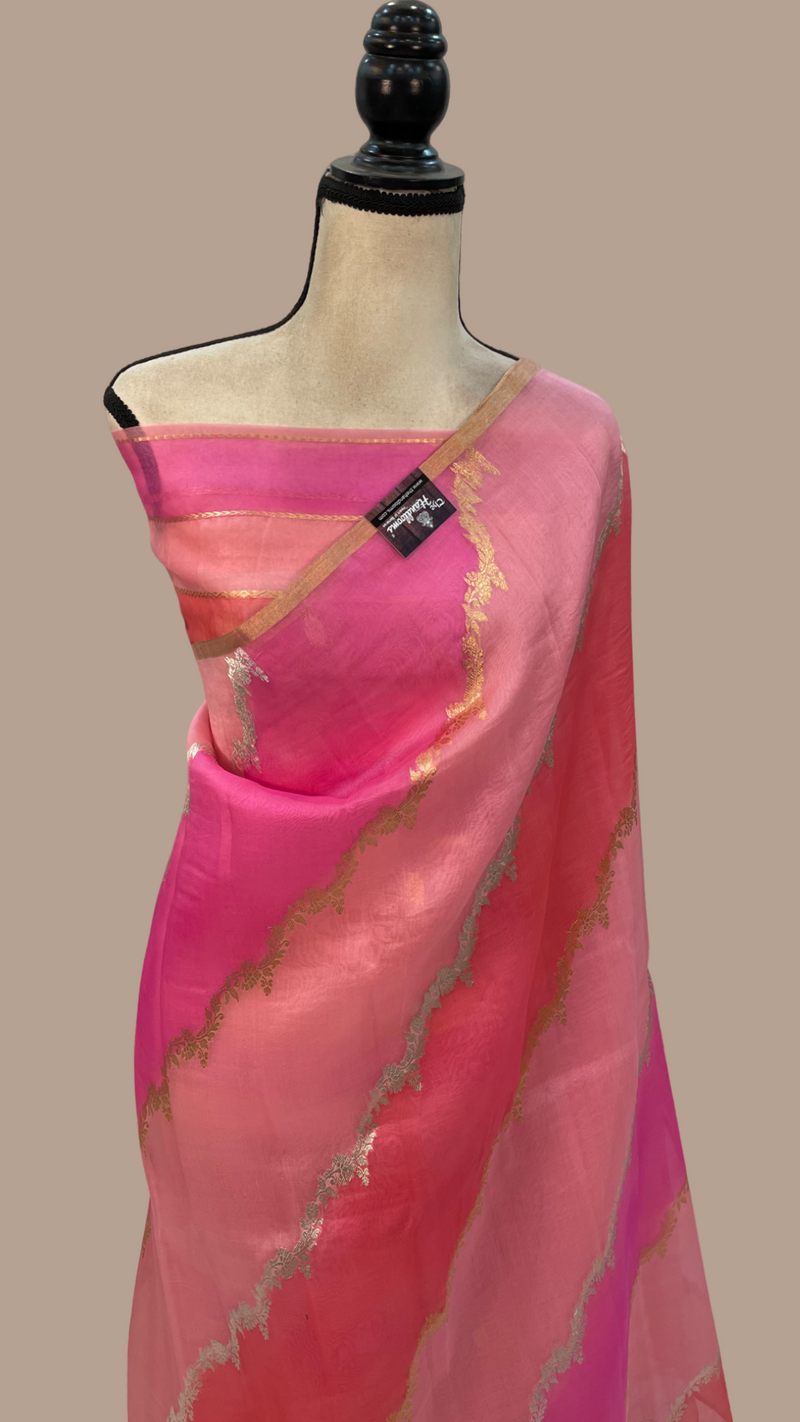 Rangkat Pure Kora Handloom Banarasi Saree - The Handlooms