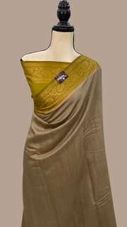 Moonga Georgette Handloom Banarasi Saree - The Handlooms