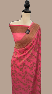Khaddi Georgette Banarasi Saree -  Antique zari - The Handlooms
