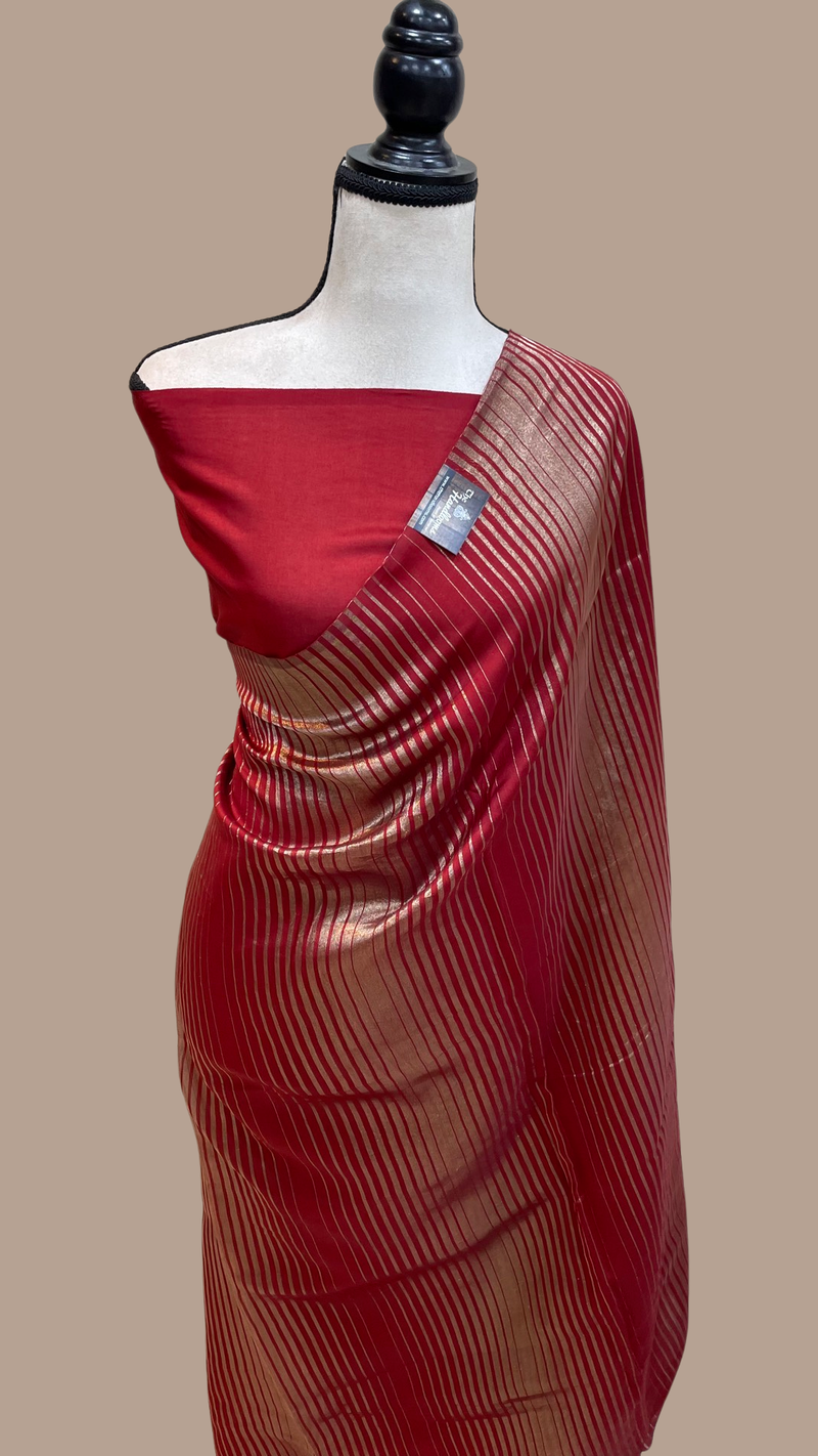 Pure tissue Chanderi Handloom Banarasi Saree - The Handlooms