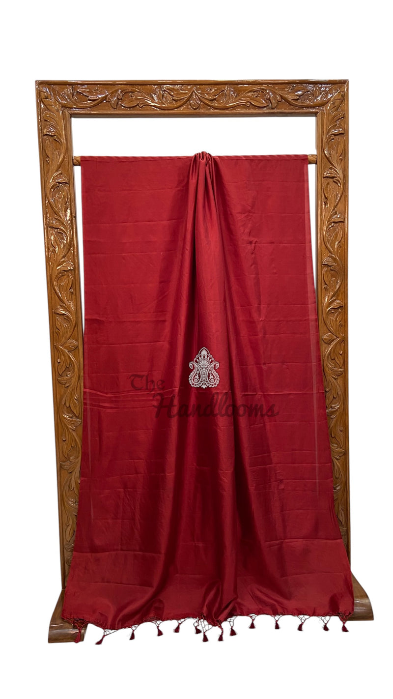 Pure Katan Silk Handloom Banarasi Saree-Plain