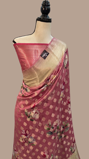 Pure Chiniya Silk Handloom Banarasi Saree - The Handlooms