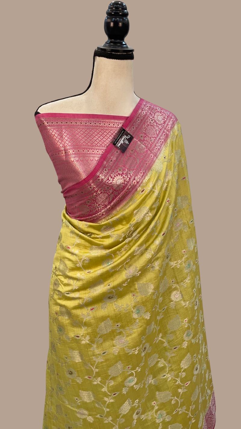 Pure Chiniya Silk Handloom Banarasi Saree - The Handlooms