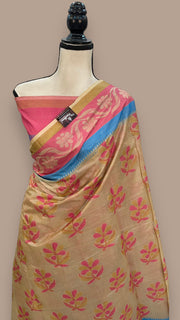 Pure Tussar Silk Handloom Banarasi Saree - The Handlooms