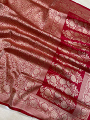 Pure Katan Silk Banarasi Handloom Saree - Tanchui Brocade - The Handlooms