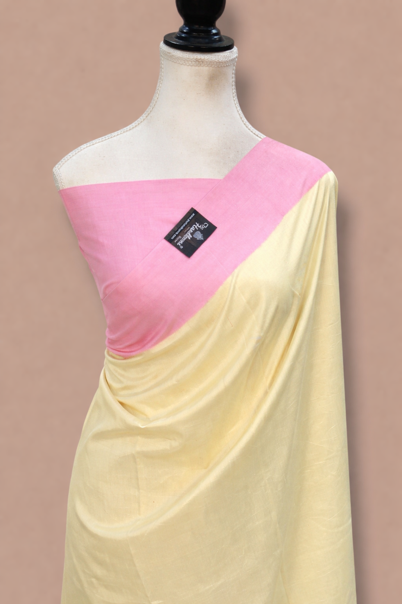 Pure Katan Silk Handloom Banarasi Saree-Plain - The Handlooms