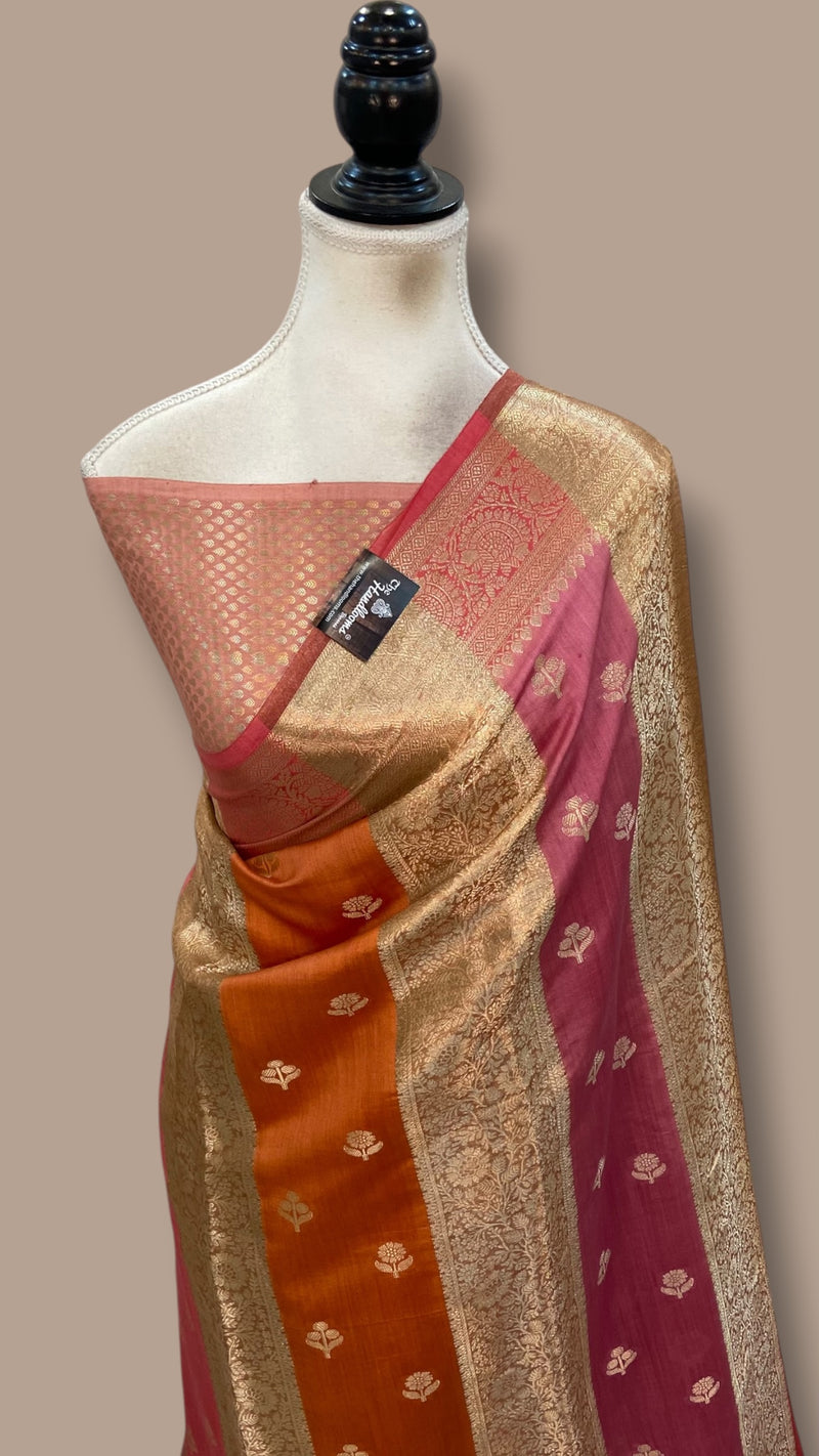 Pure Chiniya Tissue Silk Handloom Banarasi Saree