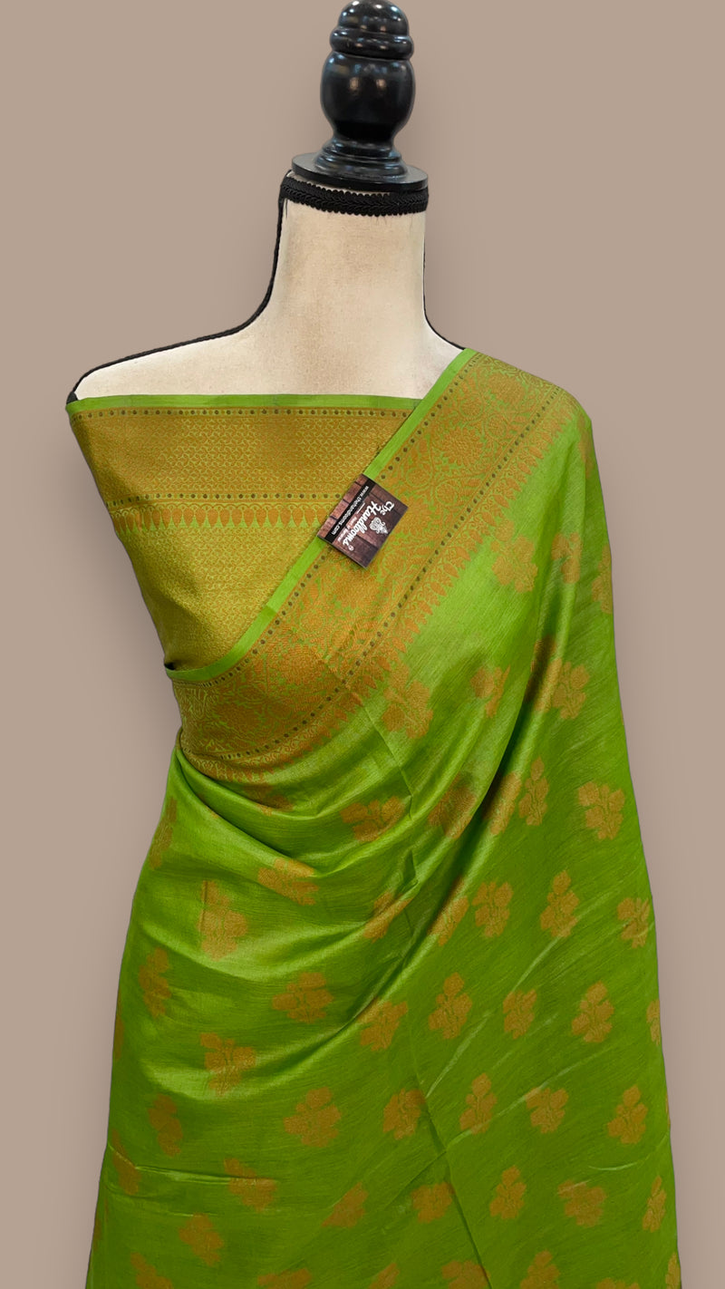 Pure Tussar Silk Handloom Banarasi Saree - The Handlooms