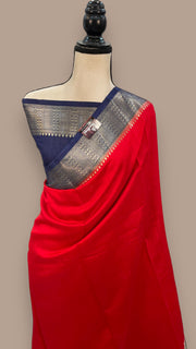 Pure Chiniya Silk Khaddi Handloom Banarasi Saree - The Handlooms