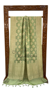 Khaddi Georgette Handloom Banarasi Saree - All over Jaal Work with meenakari - The Handlooms