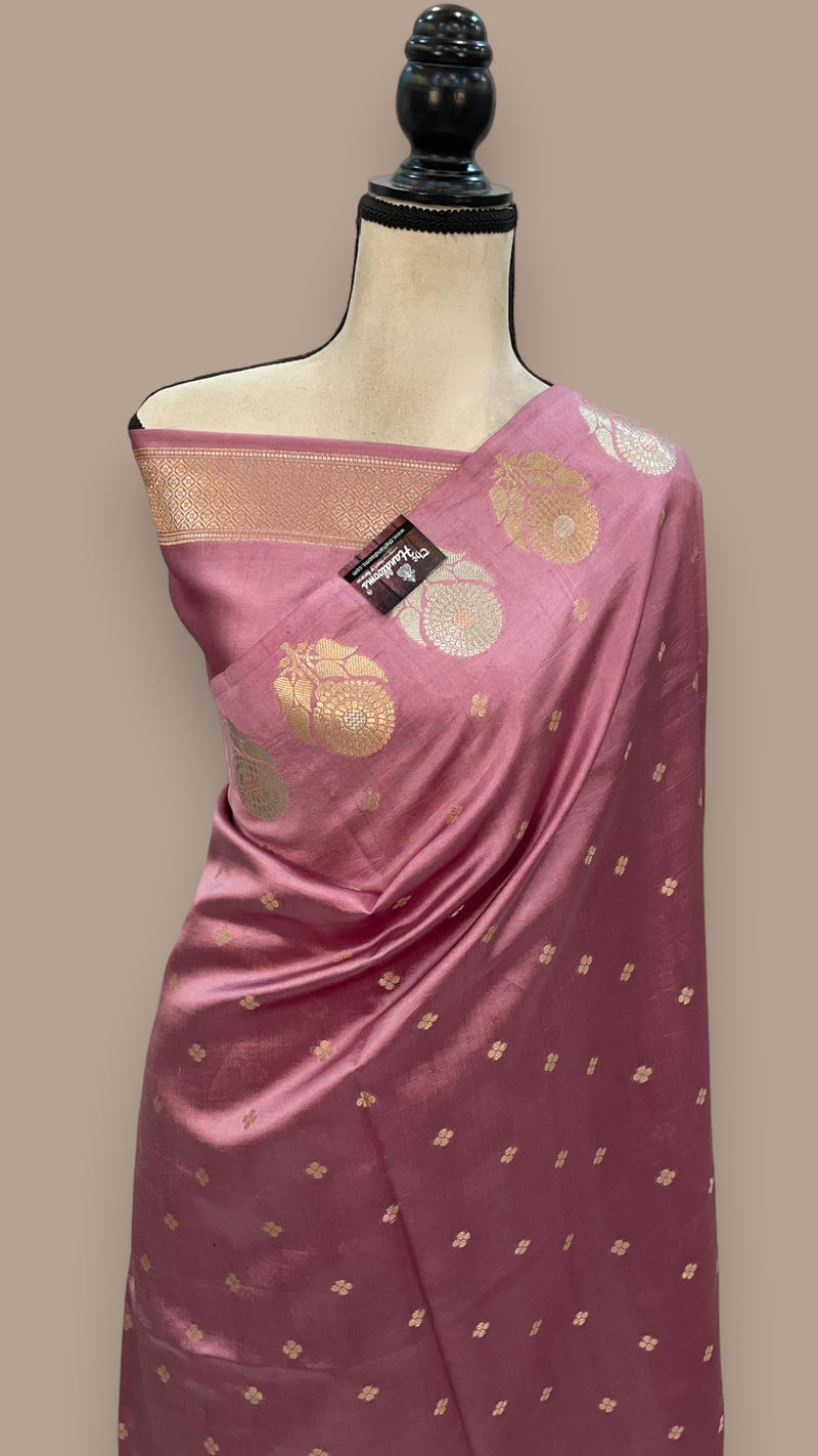 Pure Mango Silk Banarasi Handloom Saree - The Handlooms
