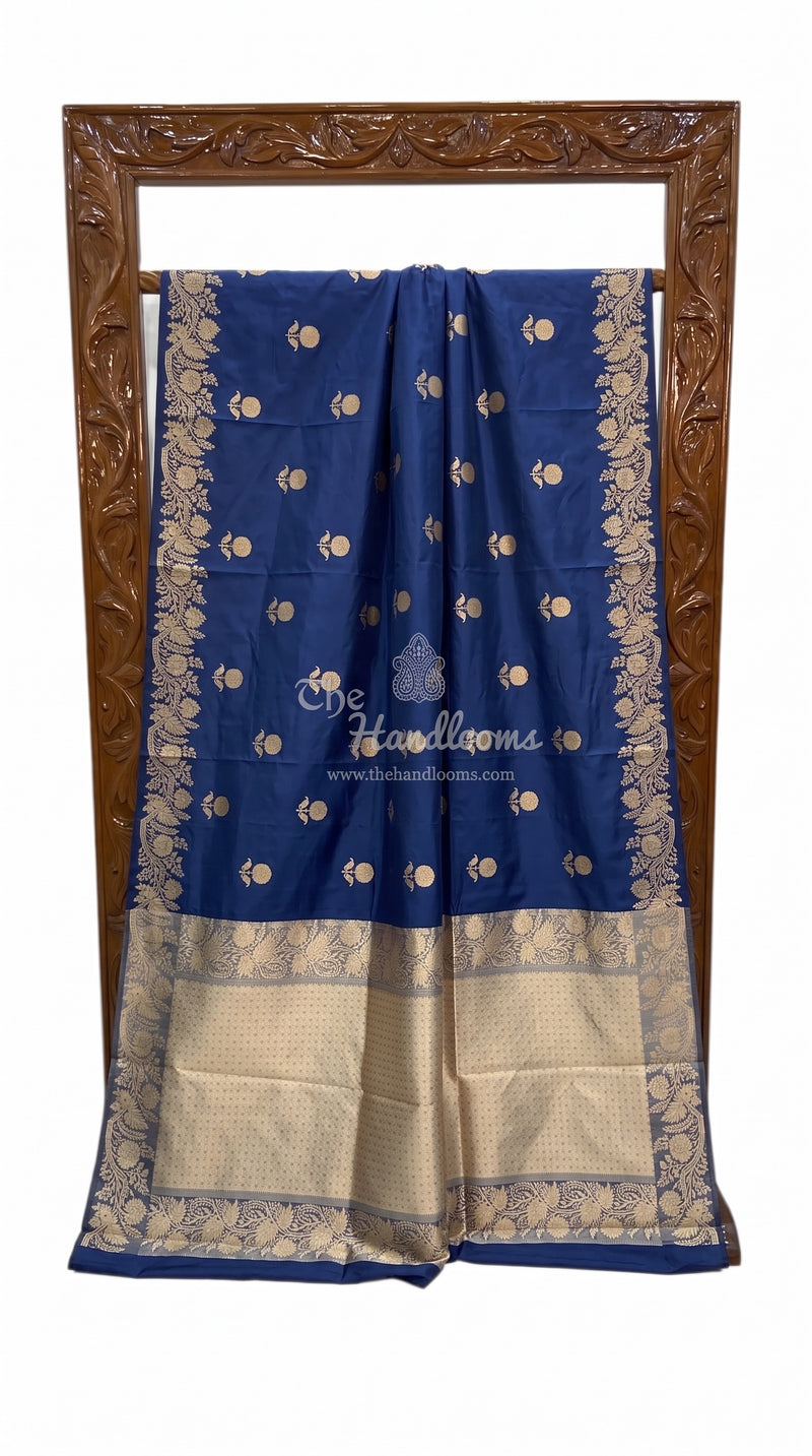 Pure Katan Silk Banarasi Handloom Saree - All Over Kadua Motifs