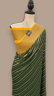 Khaddi Georgette Handloom Banarasi Saree -  Antique zari - The Handlooms
