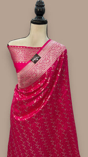 Pure Khaddi Chiniya Handloom Banarasi Saree - The Handlooms