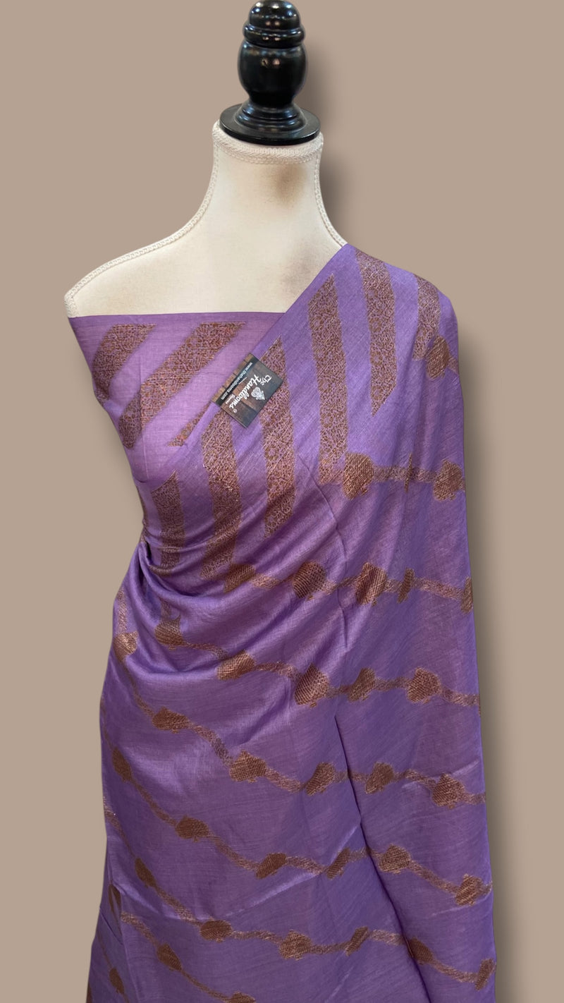 Pure Tussar Silk Handloom Banarasi Saree - The Handlooms