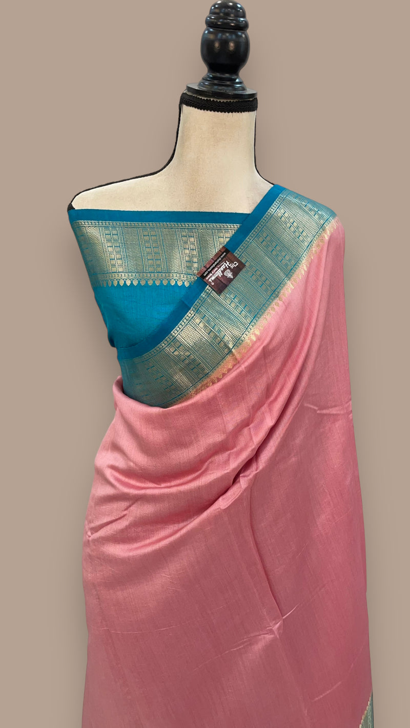 Pure Chiniya Silk Khaddi Handloom Banarasi Saree - The Handlooms