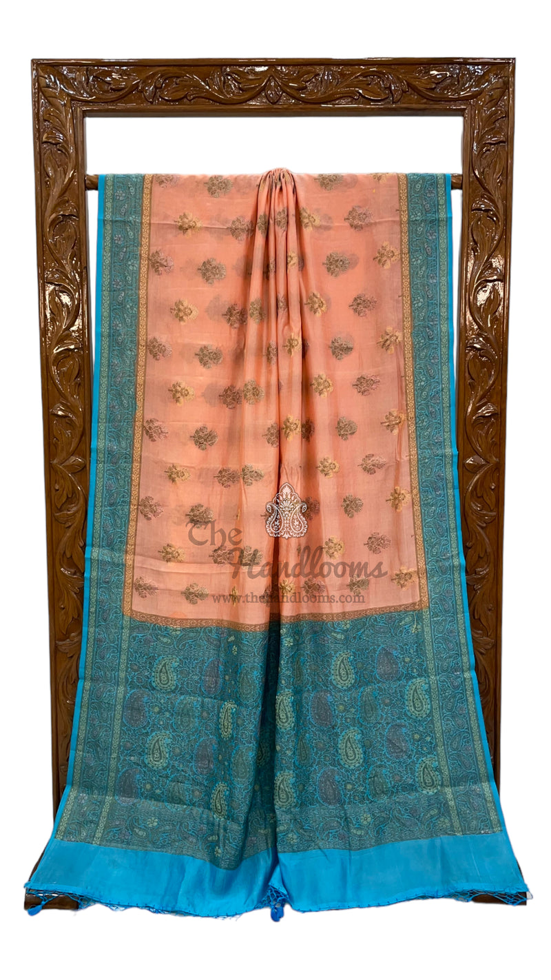 Pure Butter Crepe Banarasi Saree - The Handlooms