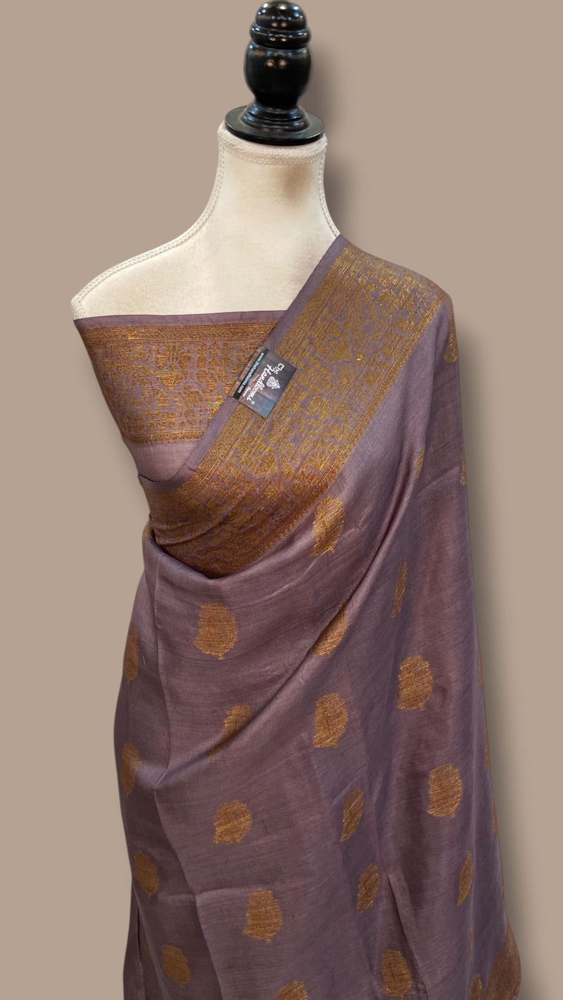 Pure Tussar Silk Handloom Banarasi Saree
