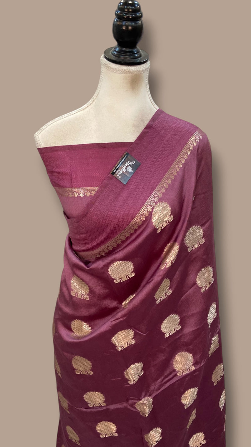 Pure Mango Silk Banarasi Handloom Saree - The Handlooms