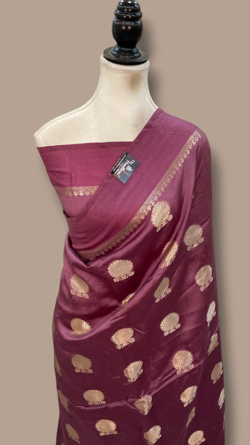 Pure Mango Silk Banarasi Handloom Saree - The Handlooms