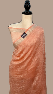 Pure Kora Tissue Handloom Banarasi Saree - The Handlooms