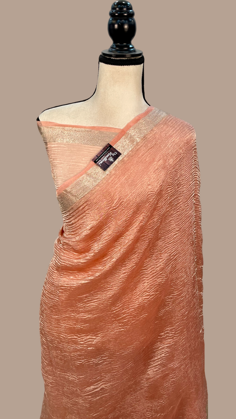 Pure Kora Tissue Handloom Banarasi Saree - The Handlooms