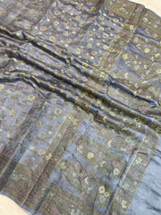 Pure Butter Crepe Banarasi Saree - The Handlooms