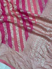 Pure Khaddi Georgette Dupatta - water zari - The Handlooms