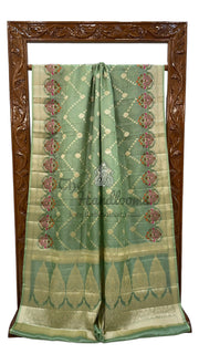 Pure Tussar Silk Handloom Banarasi Saree - The Handlooms