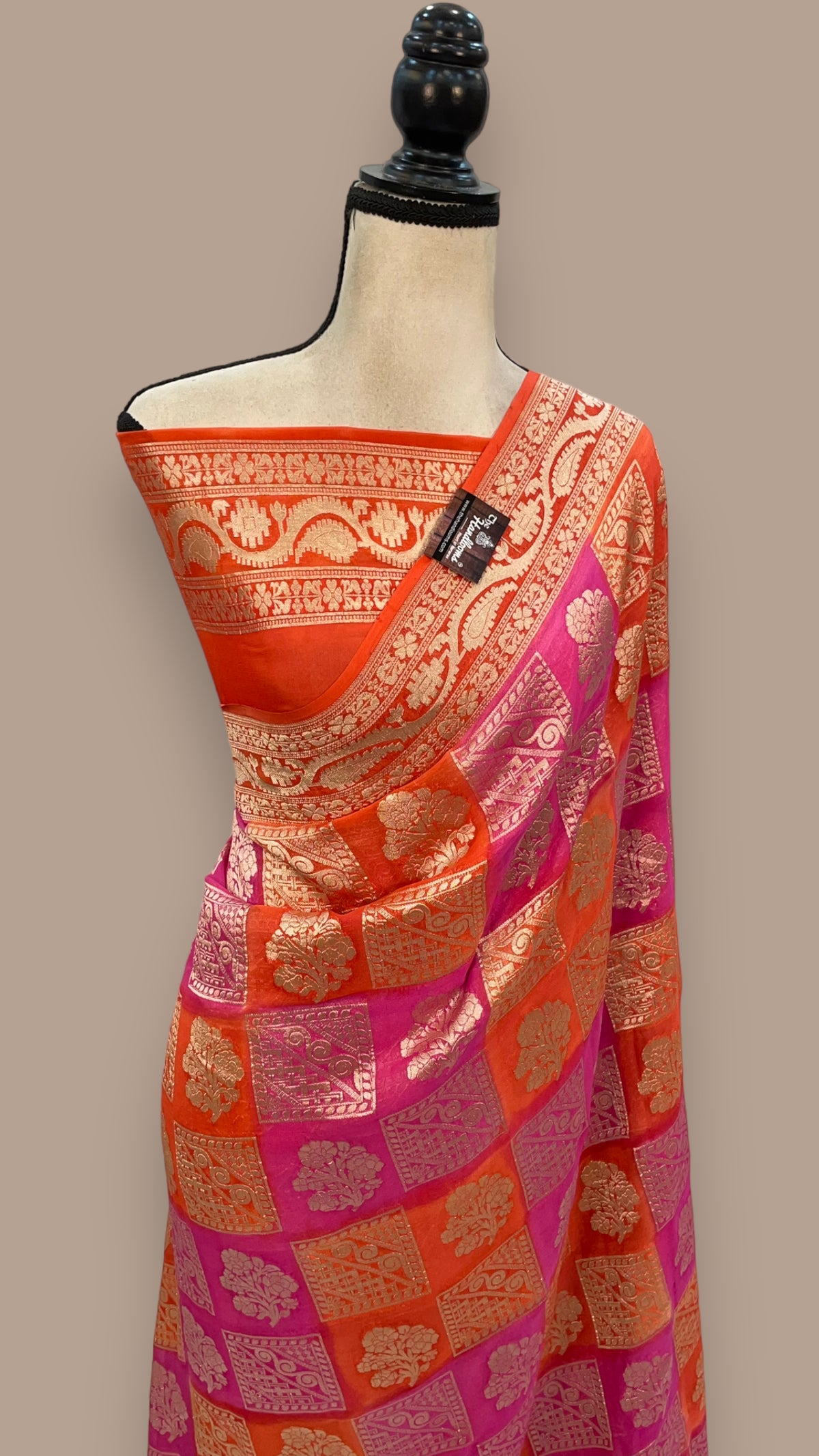 Pure Khaddi Georgette Handloom Banarasi Saree